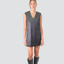 Carica l'immagine nel visualizzatore di Gallery, Vicolo abito lurex scollo V con spallini zip retro Art TS2135
