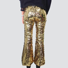 Carica l'immagine nel visualizzatore di Gallery, Vicolo pantalone zampa paillettes TZ2176
