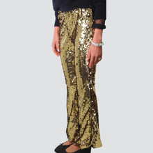 Carica l'immagine nel visualizzatore di Gallery, Vicolo pantalone zampa paillettes TZ2176
