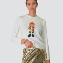 Carica l'immagine nel visualizzatore di Gallery, Vicolo maglia con patch orsetto 40% viscosa 25% lana 5% cashmere Art 77391F
