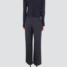 Carica l'immagine nel visualizzatore di Gallery, Haveone pantalone palazzo applicazioni con cintura Art PFW-P325
