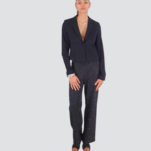 Carica l'immagine nel visualizzatore di Gallery, Haveone pantalone palazzo applicazioni con cintura Art PFW-P325
