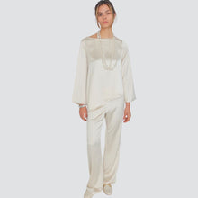 Carica l'immagine nel visualizzatore di Gallery, Tensione in pantalone satin palazzo Art 38255
