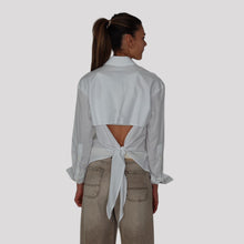 Carica l'immagine nel visualizzatore di Gallery, Vicolo camicia fiocco schiena 100% cotone Art TAB0313
