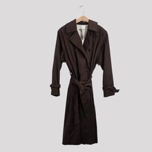 Carica l'immagine nel visualizzatore di Gallery, Vicolo trench con cintura spacco retro modello Holiday 97% cotone Art TAB0224
