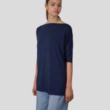 Carica l'immagine nel visualizzatore di Gallery, Vicolo maglia barchetta manica 3/4 94% viscosa taglia vivo Art UAB0060
