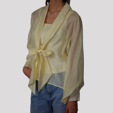Carica l'immagine nel visualizzatore di Gallery, Vicolo camicia scollatura con fiocco 85% lyocell Art TAB0533
