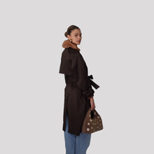 Carica l'immagine nel visualizzatore di Gallery, Vicolo trench con cintura spacco retro modello Holiday 97% cotone Art TAB0224
