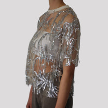 Carica l'immagine nel visualizzatore di Gallery, Haveone t-shirt over paillettes frange Art TNO-Q025
