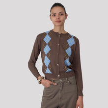 Carica l'immagine nel visualizzatore di Gallery, Vicolo cardigan rombi 70% viscosa Art 4AB4009
