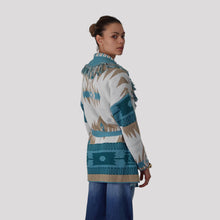 Carica l'immagine nel visualizzatore di Gallery, Vicolo cardigan con frangia e cintura 50% cotone Art 7AB7036
