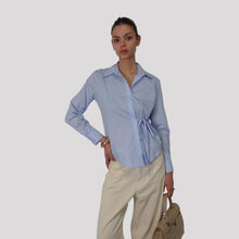 Carica l'immagine nel visualizzatore di Gallery, Vicolo camicia allacciatura laterale 100% cotone Art TAB0857
