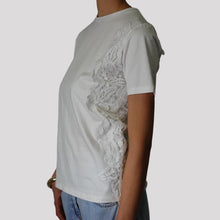 Carica l'immagine nel visualizzatore di Gallery, Tensione in t-shirt inserto pizzo 100% cotone Art 38525
