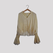 Carica l'immagine nel visualizzatore di Gallery, Tensione in camicia over fondo pizzo scollo V 100% cotone Art S26C181

