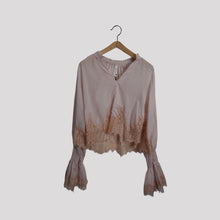 Carica l'immagine nel visualizzatore di Gallery, Tensione in camicia over fondo pizzo scollo V 100% cotone Art S26C181
