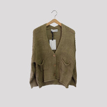 Carica l'immagine nel visualizzatore di Gallery, Haveone cardigan tre bottoni bande rilievo 50% cotone Art JIT-Q006
