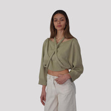 Carica l'immagine nel visualizzatore di Gallery, Haveone maglia nodo collo 50% cotone Art MFP-Q034
