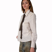 Carica l'immagine nel visualizzatore di Gallery, Haveone camicia rigata più spalline con cravatta 71% cotone Art CSO-Q013
