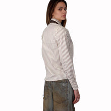 Carica l'immagine nel visualizzatore di Gallery, Haveone camicia rigata più spalline con cravatta 71% cotone Art CSO-Q013
