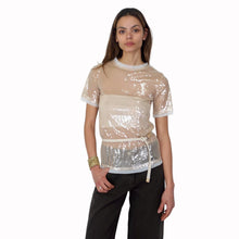 Carica l'immagine nel visualizzatore di Gallery, Haveone maglia paillettes con paillettes con cinturta Art MNO-Q026
