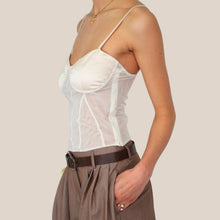 Carica l'immagine nel visualizzatore di Gallery, Vicolo top raso e tulle spallino regolabile Art TAB0295
