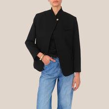 Carica l'immagine nel visualizzatore di Gallery, Vicolo blazer foderato allacciatura collo  23% viscosa Art TAB1089
