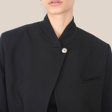 Carica l'immagine nel visualizzatore di Gallery, Vicolo blazer foderato allacciatura collo  23% viscosa Art TAB1089
