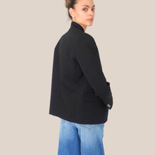 Carica l'immagine nel visualizzatore di Gallery, Vicolo blazer foderato allacciatura collo  23% viscosa Art TAB1089
