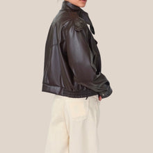 Carica l'immagine nel visualizzatore di Gallery, Vicolo bomber foderato ecopelle elastico fondo Art TAB1047
