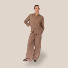 Carica l'immagine nel visualizzatore di Gallery, Vicolo pantalone palazzo elastico vita con cintura Art TD1251 ( camicia Art TD1253)
