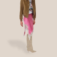 Carica l'immagine nel visualizzatore di Gallery, Kontatto mini gonna asimmetrica con pizzo zip laterale  Art MU4004N
