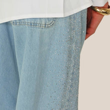 Carica l'immagine nel visualizzatore di Gallery, Haveone jeans Bella applicazione laterale 100% cotone Art PLS-Q023
