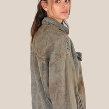 Carica l'immagine nel visualizzatore di Gallery, Haveone giacca denim oversize spennelato 100% cotone Art KGZ-Q021
