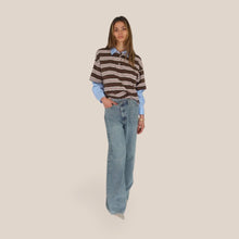 Carica l'immagine nel visualizzatore di Gallery, Dixie jeans palazzo doppia allacciatura 100% cotone Art P698A122X
