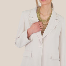 Carica l'immagine nel visualizzatore di Gallery, Dixie blazer fluido colore neve 1 bottone Art J845A020 ( pantalone P845A113 )
