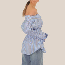 Carica l'immagine nel visualizzatore di Gallery, Dixie camicia shiffer rigata 100% cotone Art C067A109
