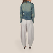 Carica l'immagine nel visualizzatore di Gallery, Tensione in pantalone baloon doppia cucitura elastico retro 33% viscosa Art PA5407
