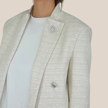 Carica l'immagine nel visualizzatore di Gallery, Tensione in chanel lurex con spille 38% cotone Art S26J373

