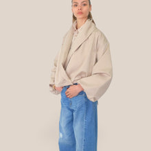 Carica l'immagine nel visualizzatore di Gallery, Haveone bomber allacciatura fondo elastico retro 37% cotone Art KVS-Q058
