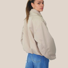 Carica l'immagine nel visualizzatore di Gallery, Haveone bomber allacciatura fondo elastico retro 37% cotone Art KVS-Q058
