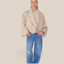 Carica l'immagine nel visualizzatore di Gallery, Haveone bomber allacciatura fondo elastico retro 37% cotone Art KVS-Q058
