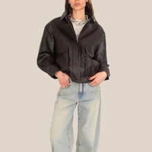 Carica l'immagine nel visualizzatore di Gallery, Haveone bomber ecopelle foderato Art KJJ-Q062
