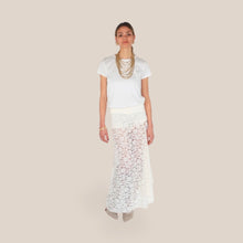 Carica l'immagine nel visualizzatore di Gallery, Vicolo gonna pizzo con coulotte elastico vita 30% cotone 25% viscosa Art TAB0903
