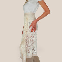 Carica l'immagine nel visualizzatore di Gallery, Vicolo gonna pizzo balza laterale con spacco 30% viscosa 25% cotone Art TAB1371
