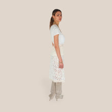 Carica l'immagine nel visualizzatore di Gallery, Vicolo gonna pizzo balza laterale con spacco 30% viscosa 25% cotone Art TAB1371
