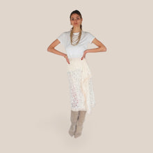 Carica l'immagine nel visualizzatore di Gallery, Vicolo gonna pizzo balza laterale con spacco 30% viscosa 25% cotone Art TAB1371
