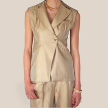 Carica l'immagine nel visualizzatore di Gallery, Dixie blazer sfiancato senza maniche 84% viscosa Art LAI61ES ( pantalone Art PDUH1ES )
