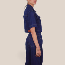 Carica l'immagine nel visualizzatore di Gallery, Tensione giacchino crop jeans 100% cotone Art 38860 ( pantalone Art 38859 )
