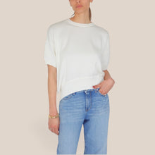 Carica l'immagine nel visualizzatore di Gallery, Vicolo maglia over manica corta 100% cotone Art 7AB7058
