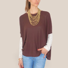 Carica l'immagine nel visualizzatore di Gallery, Kontatto maglia over barca  manica corta 87% viscosa Art 3M1502C
